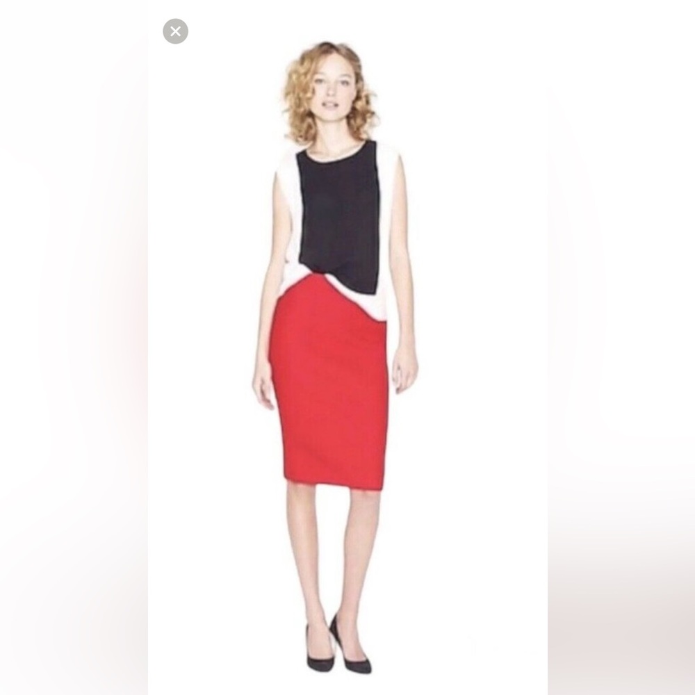 J. Crew Red Pencil Skirt